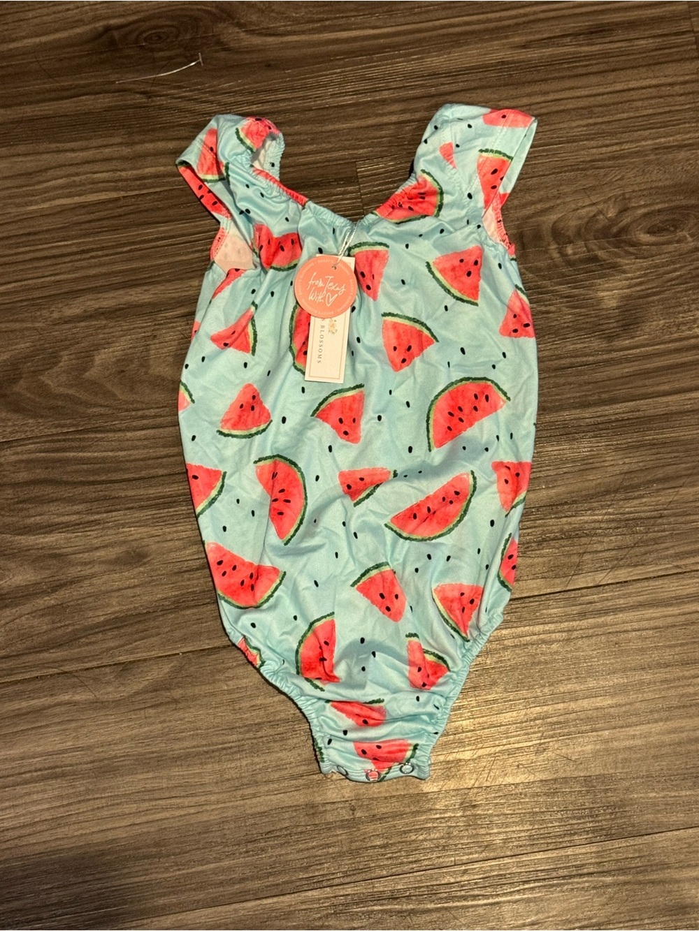Bailey’s Blossoms Maggie Cap Sleeve Leotard Watermelon 4T Summer New
